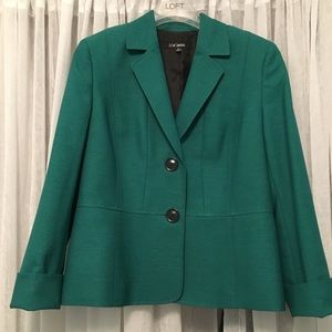 Jewel tone green suit jacket. Well cared for.